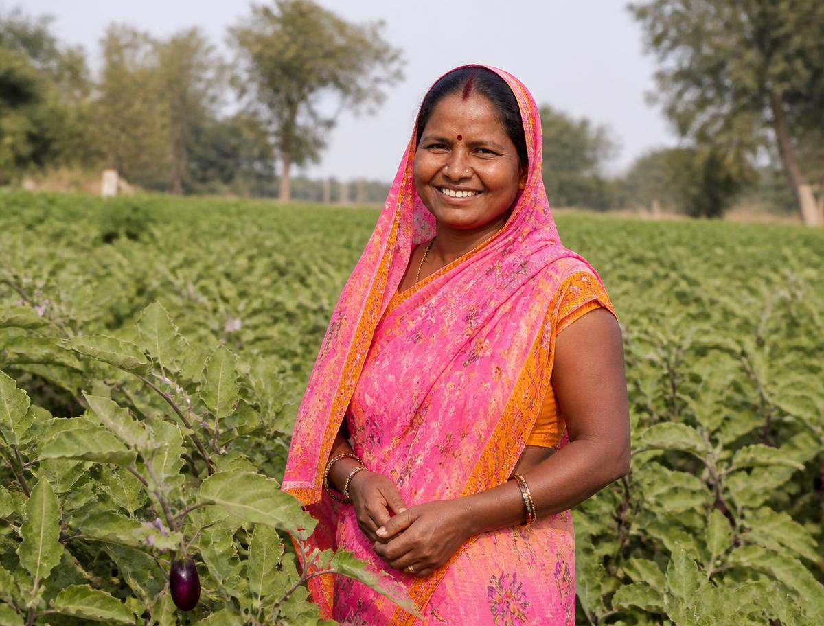 Woman farmer in a field